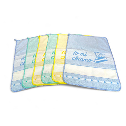 Kindergarten Towels 40x55 cm, Pure Cotton Double Face, Nursery Set, Aida Canvas to Embroider, Made in Italy, Soft and Resistant