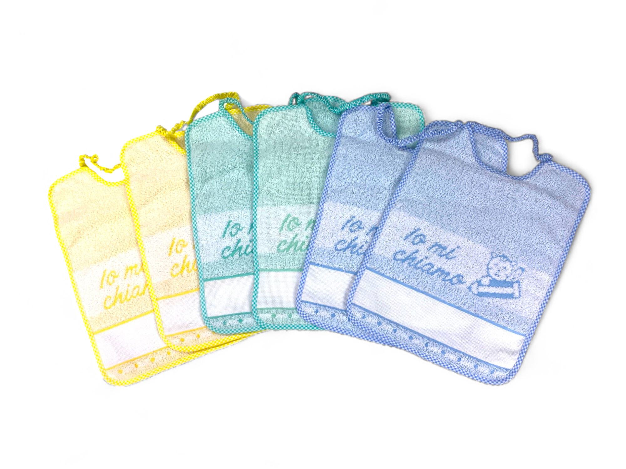 Set Asilo 3 Pezzi Da Ricamare - Bavaglino, Asciugamano E Sacchetto In Cotone, Made In Italy - Foto 11