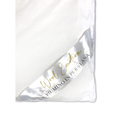 Winter Down Jacket in 100% Natural Pure Wool, Wool Emotion, Soft White Cotton Cover, Silver Profile, 500gsm