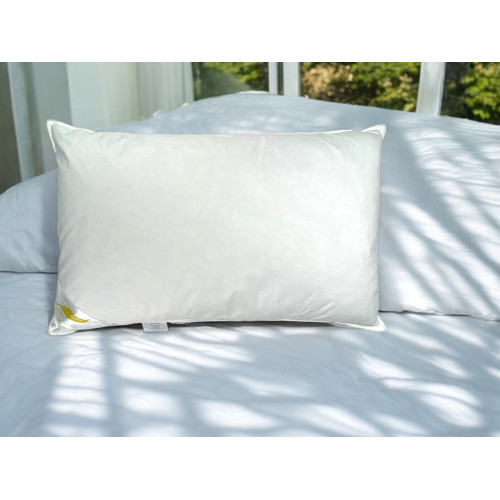 Almohadas de Plumas, Set de 2 Almohadas de Cama Doble Pluma de Ganso 50x80 cm, 1100g, Suaves, Hipoalergénicas y Ergonómicas