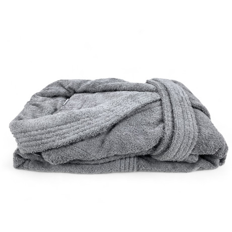 Grey hoodless shawl terry...