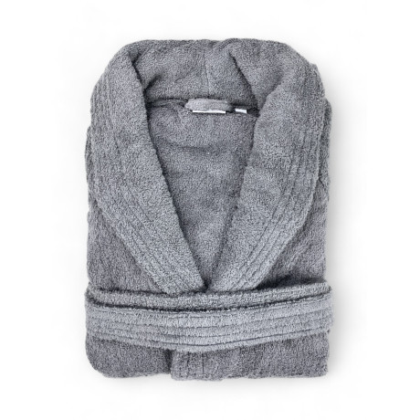 Grey hoodless shawl terry...