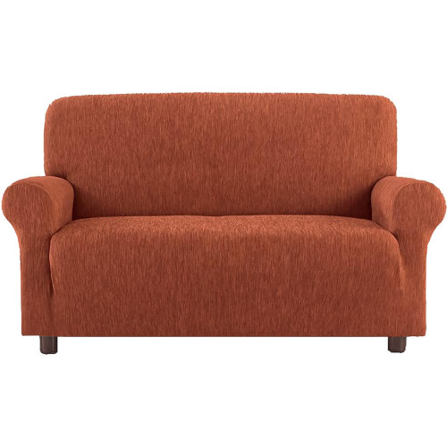 New York Orange Stretch Fashion Sofa Bezug, kratzfest, für Sofas mit Armlehnen, Universal Sofa Bezug, Made in Italy