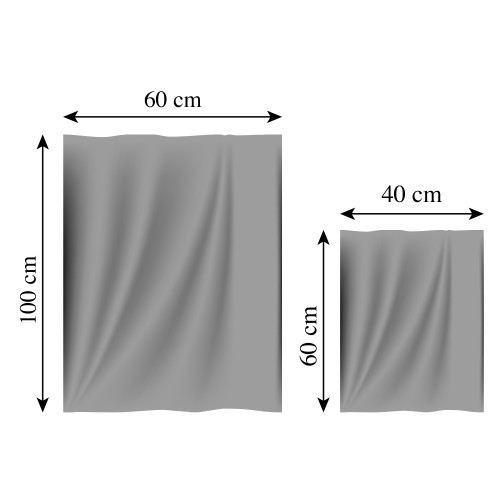 1+1 Microfiber Towel Set Face and Guest, Ultra Absorbent, Lightweight, Quick Dry for Home, Gym and Travel