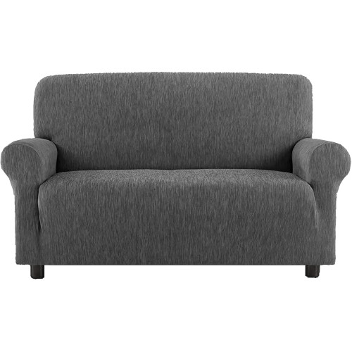 New York Stretch Sofa Cover in Aschgrau, kratzfest, für Sofas mit Armlehnen, Universal Sofa Cover, Made in Italy