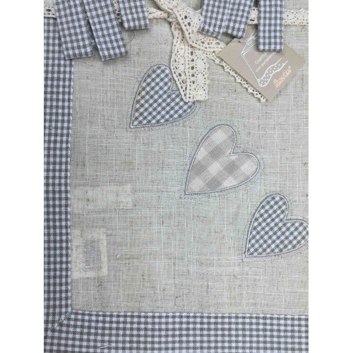 BEIGE MAGGIE HEART TYROLEAN TABLECLOTH WITH NAPKIN RING