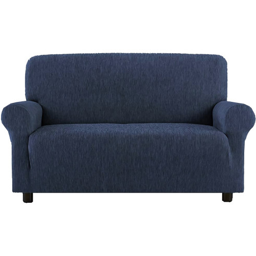 New York Stretch Plain Blue Sofabezug, kratzfest, für Sofas mit Armlehnen, universeller Sofabezug, Made in Italy