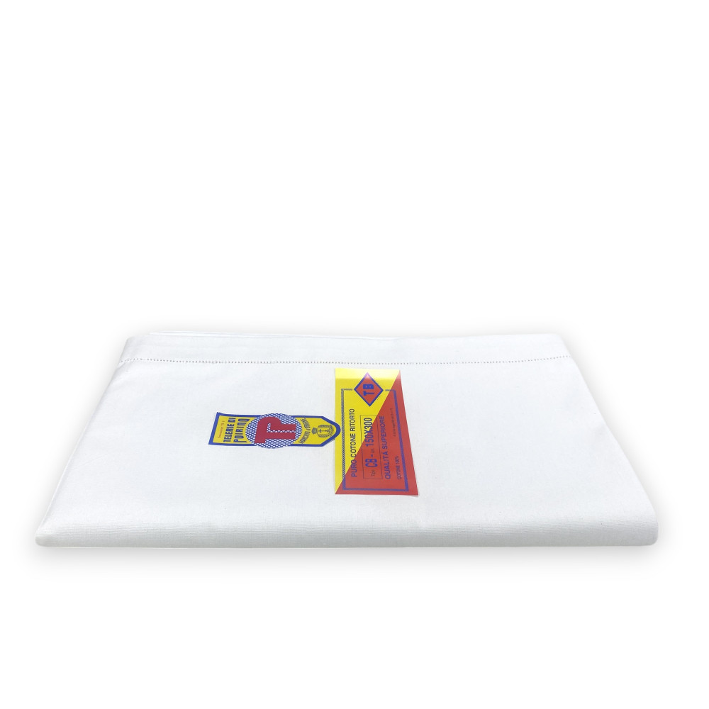 Tb Poirino gedrehtes Baumwoll-Oberlaken, bestickter Randstich, dicker Stoff - 3 Größen - Made in Italy