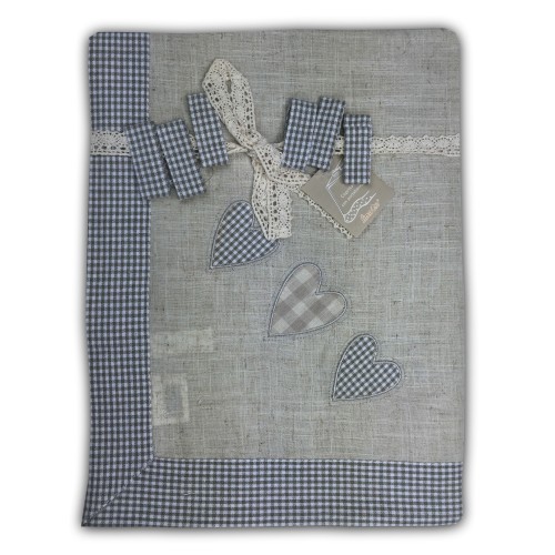 MANTEL TIROLÉS MAGGIE HEART BEIGE CON SERVILLETERO