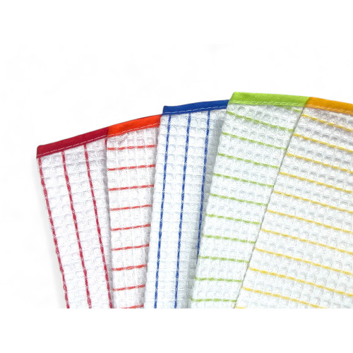 Gag for Adults and Seniors with MARIO Elastic Band| 6-Piece Cotton Honeycomb Set, Absorbent, 47x63 cm | Made in Italy