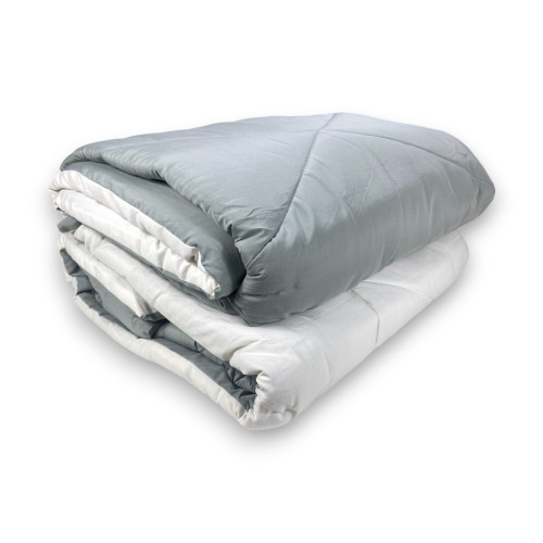 Couette double face Caldo gris 300 gr/m² - Couette d’hiver chaude et résistante 250x250 cm