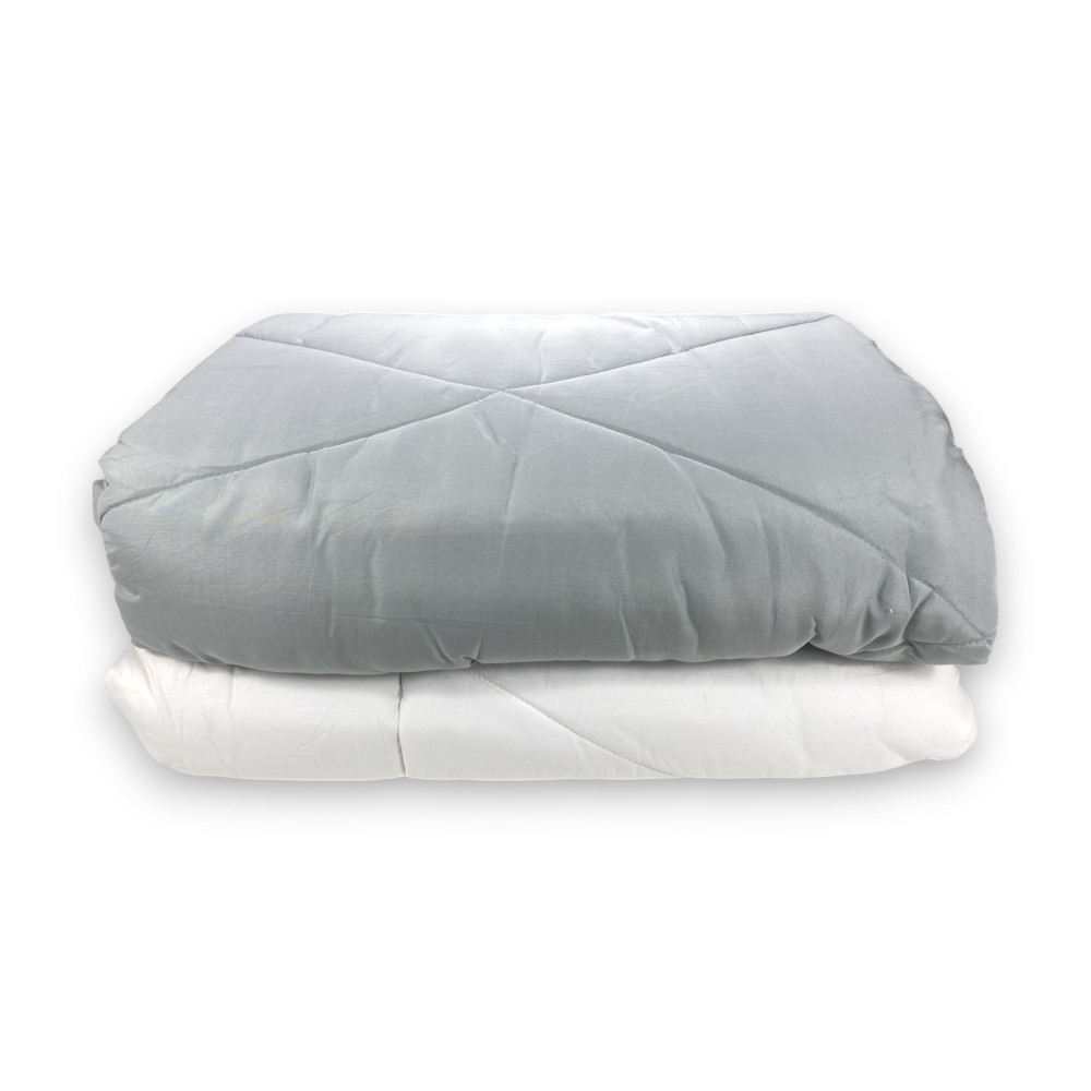 Couette double face Caldo gris 300 gr/m² - Couette d’hiver chaude et résistante 250x250 cm