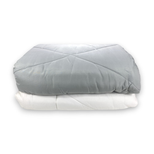 Couette double face Caldo gris 300 gr/m² - Couette d’hiver chaude et résistante 250x250 cm