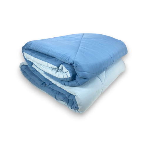 Couette double face bleue Caldo 300 gr/m² - Couette d’hiver chaude et douce 250x250 cm