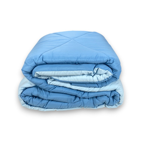 Trapunta matrimoniale CaldoSogno double-face blu 300 gr/mq - Piumone invernale caldo e soffice 250x250 cm