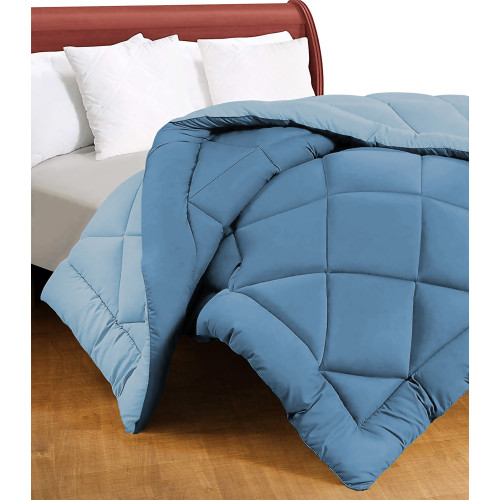 Couette double face bleue Caldo 300 gr/m² - Couette d’hiver chaude et douce 250x250 cm