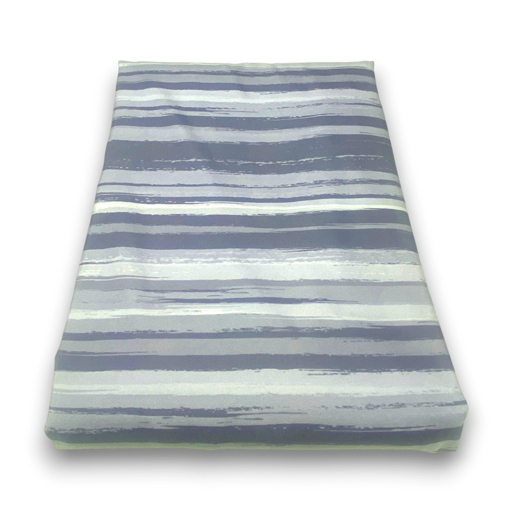 Housse de couette grise à rayures en microfibre douce | Main de pêche | Lavable à la machine | Fabriqué en Italie