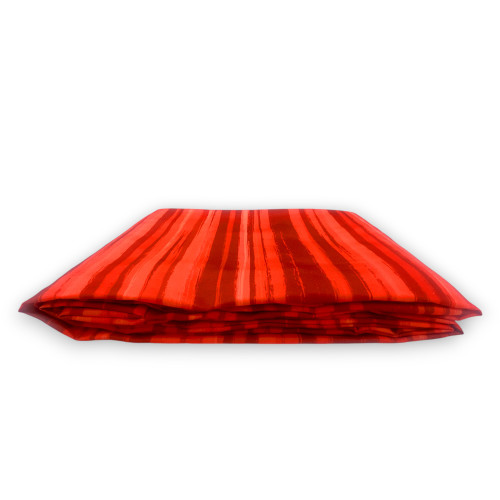Copripiumino Stripe rosso in morbida microfibra | Manopesca | lavabile in lavatrice | Made in Italy