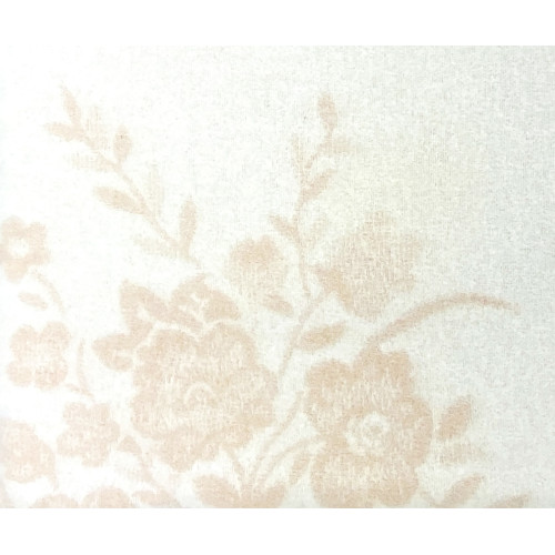 Coperta Flower in 100% Pura Lana Morbida e Calda con Bordino in Velluto - Comfort ed Eleganza, Design Classico - Made in Italy