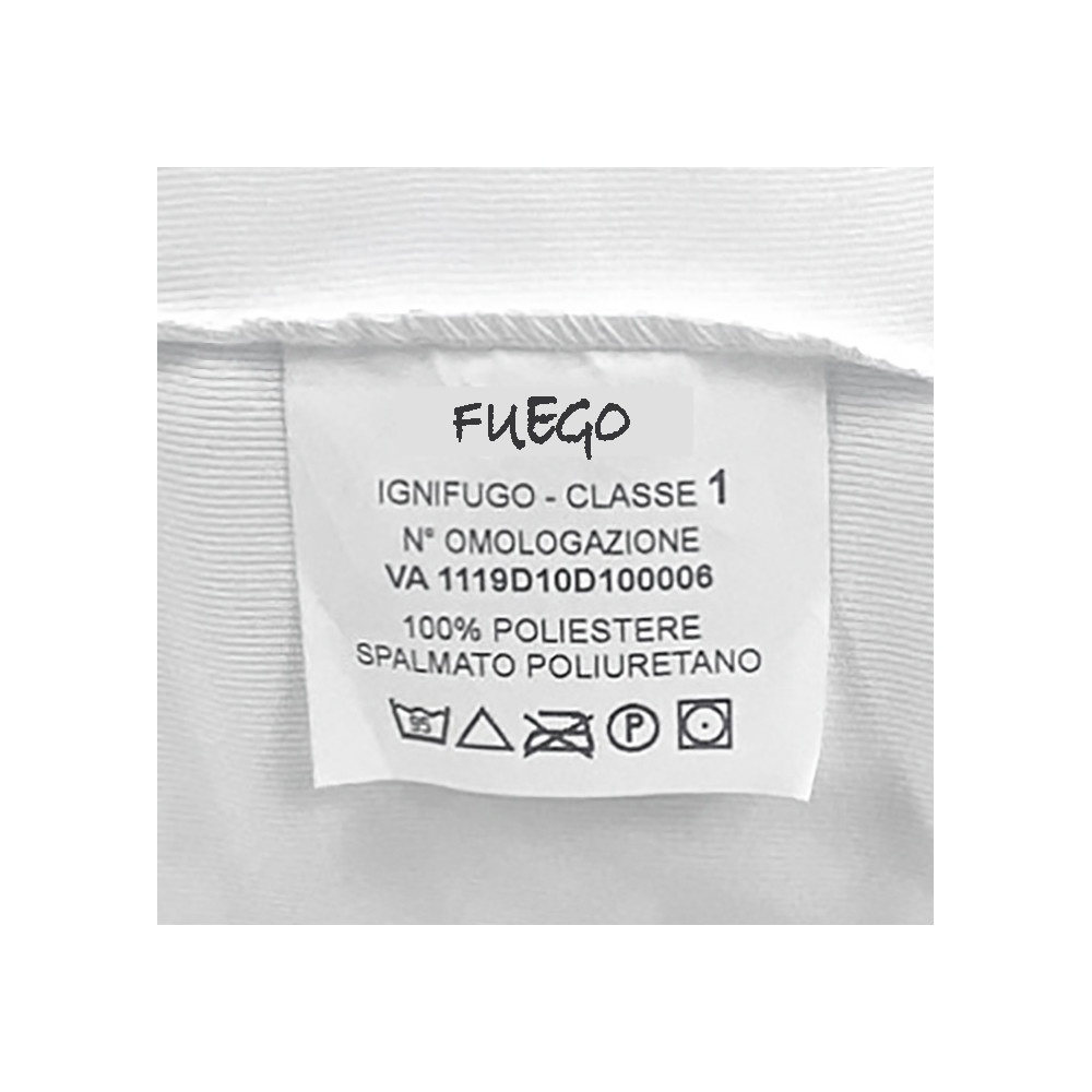 Housse de matelas imperméable « FUEGO » anti-acariens ignifuge classe 1, élastique, ligne hôtelière, fabriquée en Italie