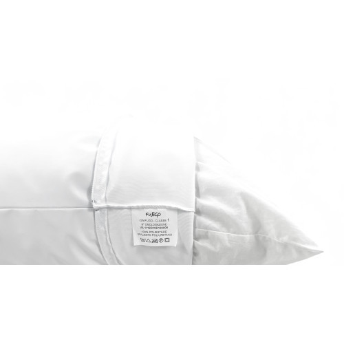 Housse de coussin ignifuge imperméable « FUEGO » Classe 1 avec fermeture éclair, anti-acariens, fabriquée en Italie