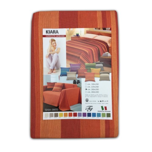 HANDTUCH COPRITUTTO GRAN SCARF TAGESDECKE SOFABEZUG KIARA ORANGE