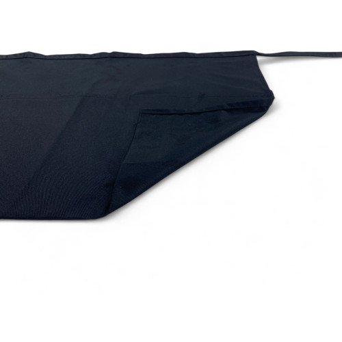 Grembiule Nero a Vita con Tripla Tasca Gaspare, Tessuto Drill Cotone-Poliestere, Resistente, Made in Italy