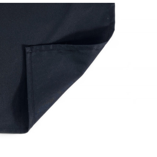 Black Kitchen Apron with Bib and 2 Pockets Alfio, Cotton-Polyester Drill Fabric, Resistant, Made in Italy