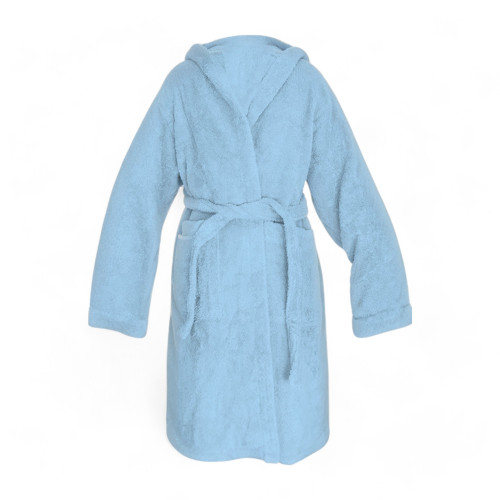 Accappatoio Azzurro Hi Tech in Spugna di Cotone per Bambino con Cappuccio, 400 gr/mq, Tex Family, Made in Italy