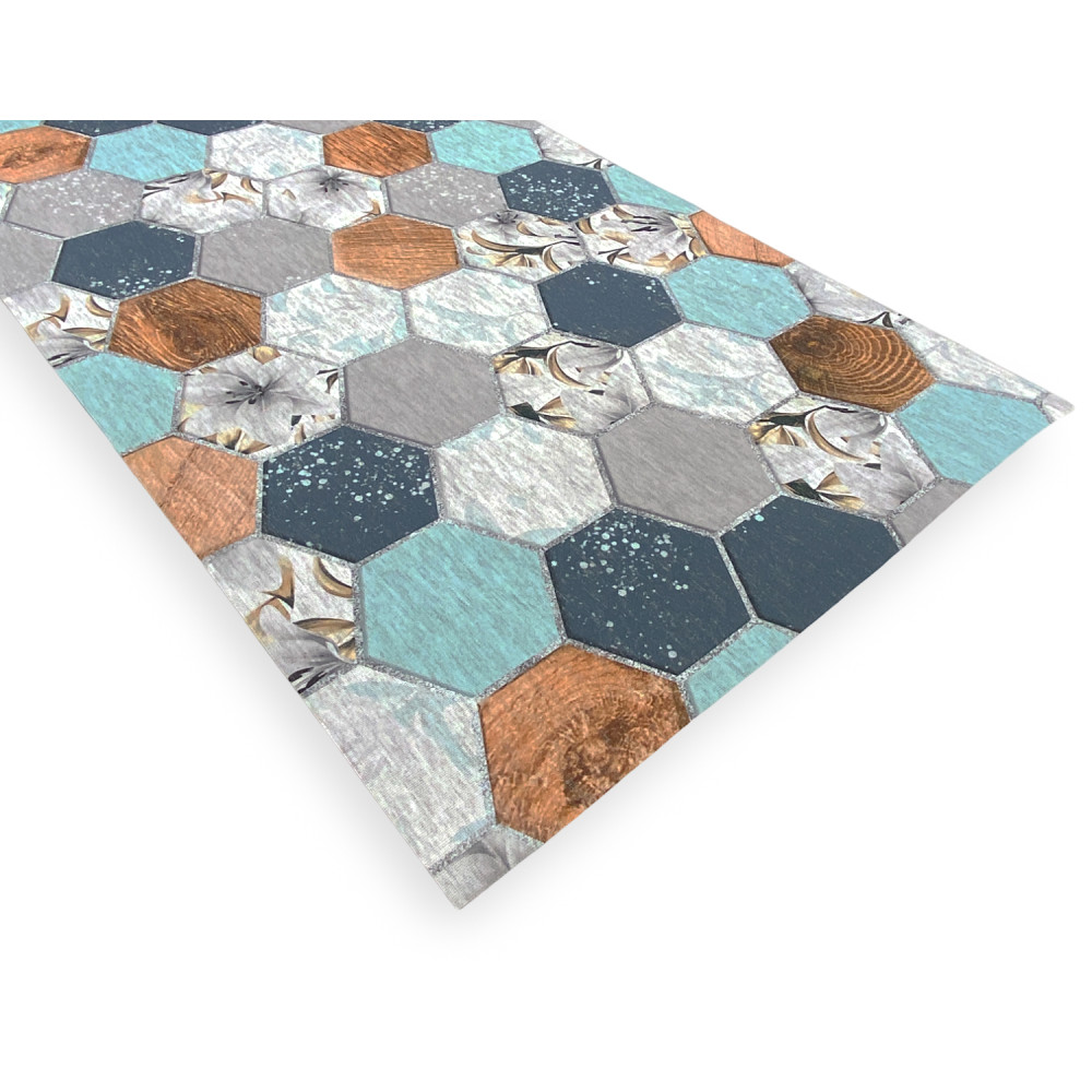 Kitchen Runner Teppich rutschfest, waschbar Oriente Blu - Moderner Küchenläufer, leicht zu reinigen, Made in Italy