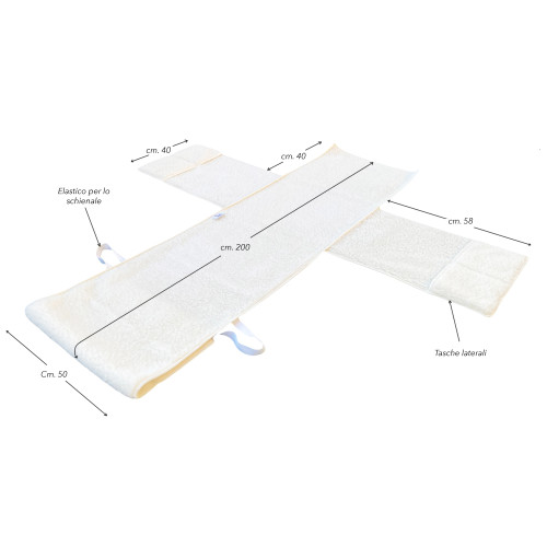 Armchair cover in pure merino wool handmade Made in Italy, with side pockets and elastic, perfect gift for grandparents and dads