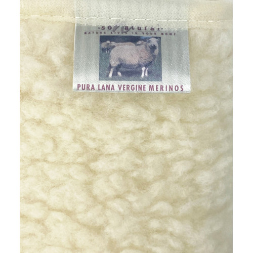 Copripoltrona in pura lana merinos artigianale Made in Italy, con tasche laterali e elastico, regalo perfetto per nonni e papà