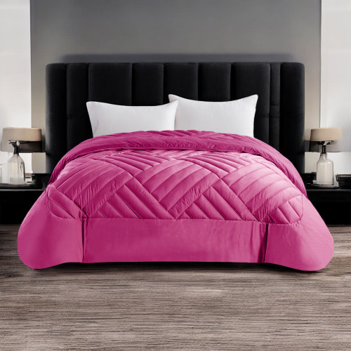 Warme und weiche Doppel-Winterdecke "Intreccio" mit Federeffekt, aus luxuriösem Samt, Polsterung 280 g, 260x260 cm