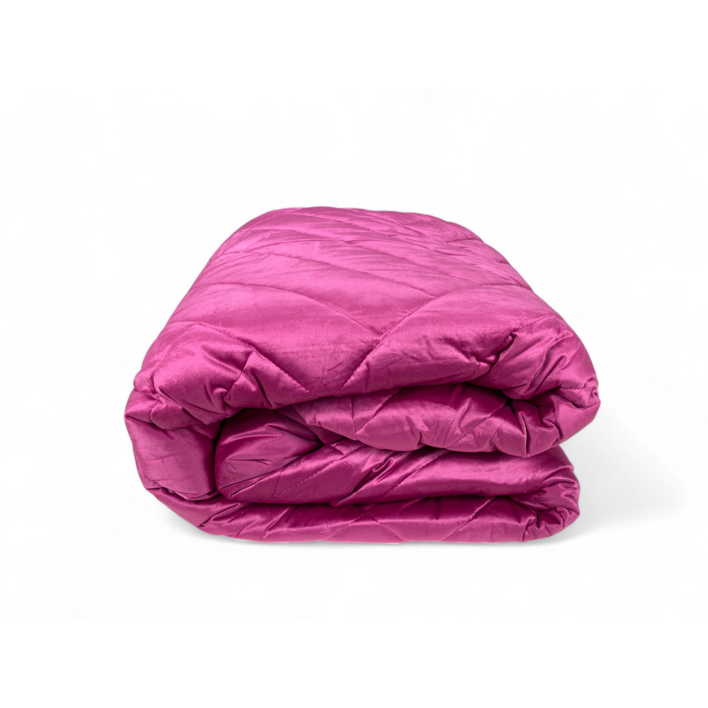 Warm and Soft Feather Effect Double Winter Quilt "Intreccio", in Luxury Velvet, Padding 280g, 260x260 cm