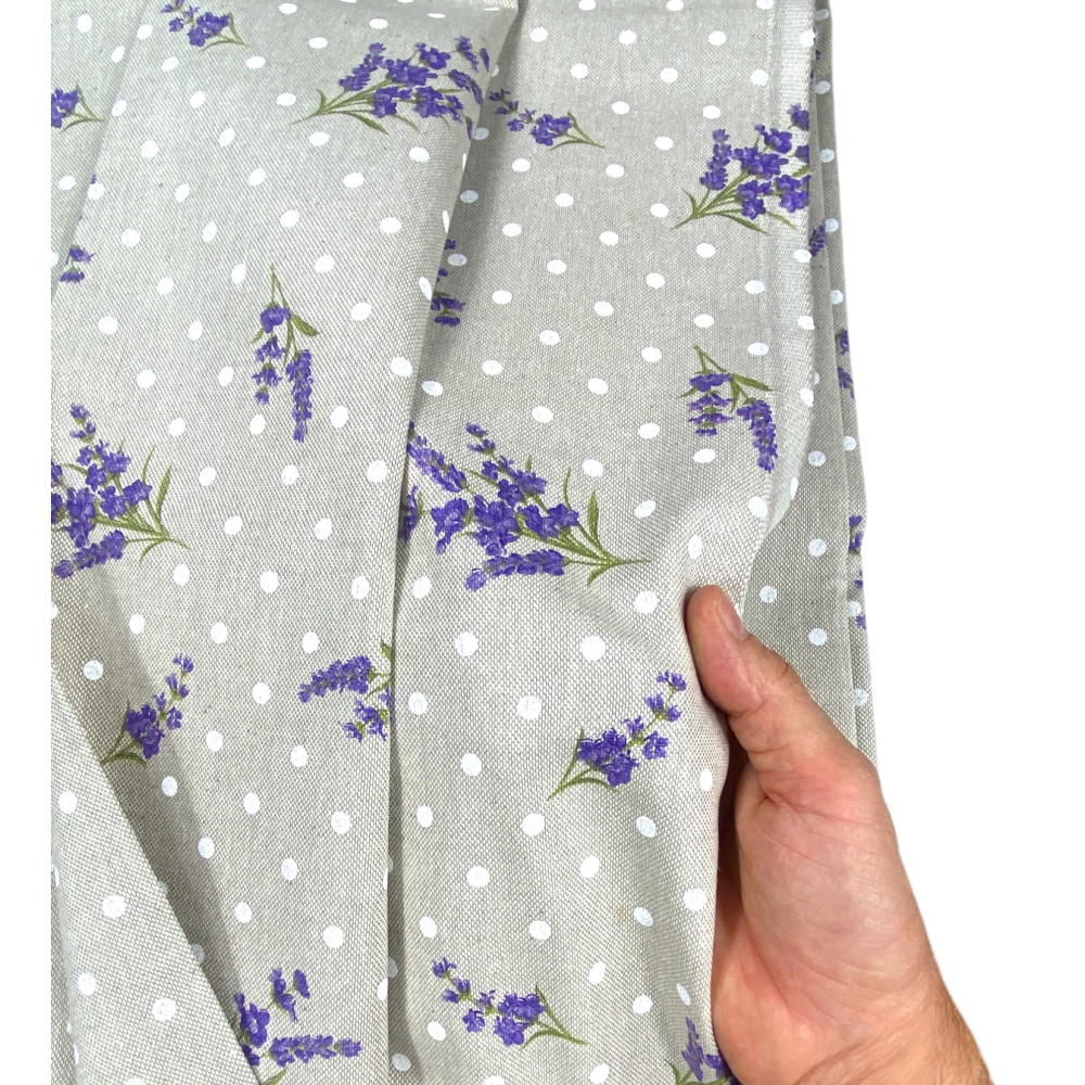 Provençal Lavender Cotton Upholstery - Dory Fabric Coverall, Sofa Cover, Bedspread, Made in Italy, Wash Resistant