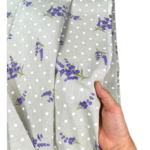 Provençal Lavender Cotton Upholstery - Dory Fabric Coverall, Sofa Cover, Bedspread, Made in Italy, Wash Resistant
