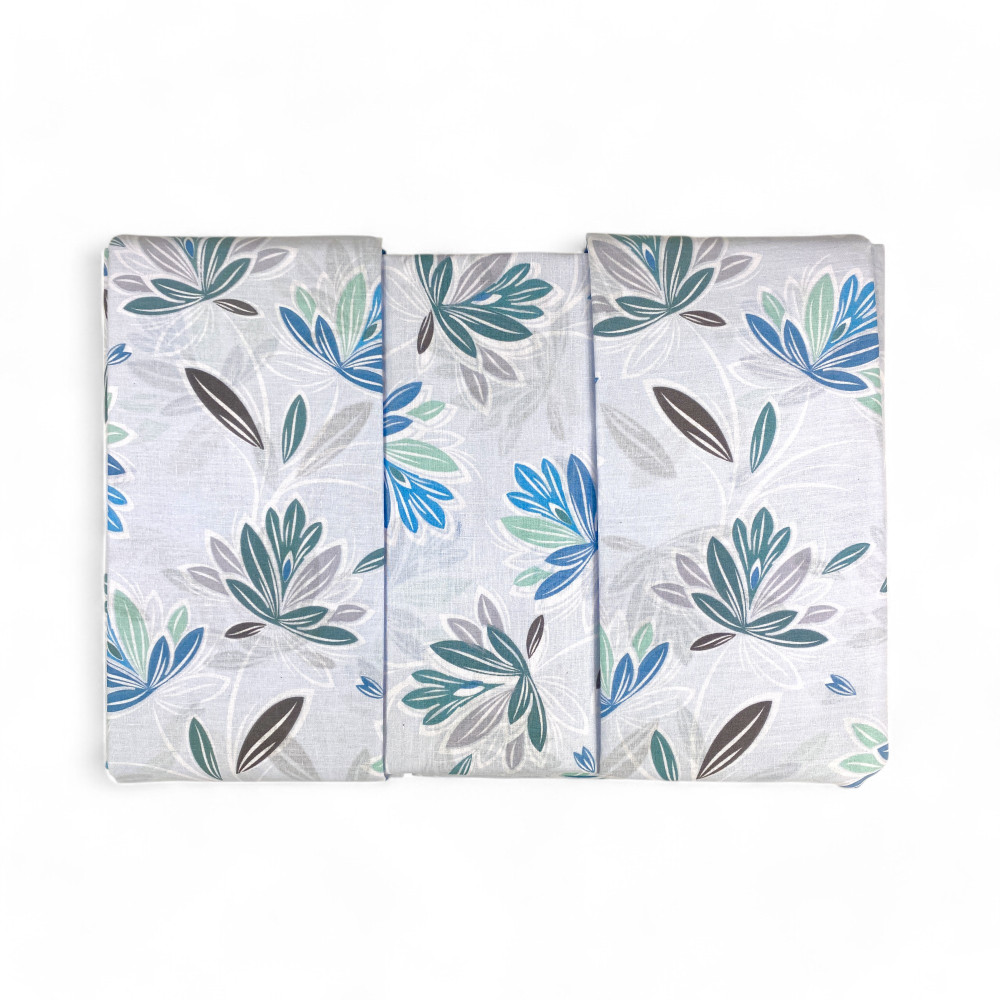 MAXI Doppelbettgarnitur aus reiner Baumwolle - Modernes Design "Elly" hellblaue Farbe