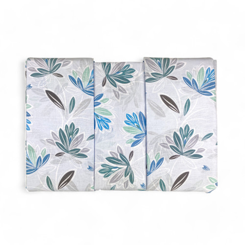 MAXI Doppelbettgarnitur aus reiner Baumwolle - Modernes Design "Elly" hellblaue Farbe