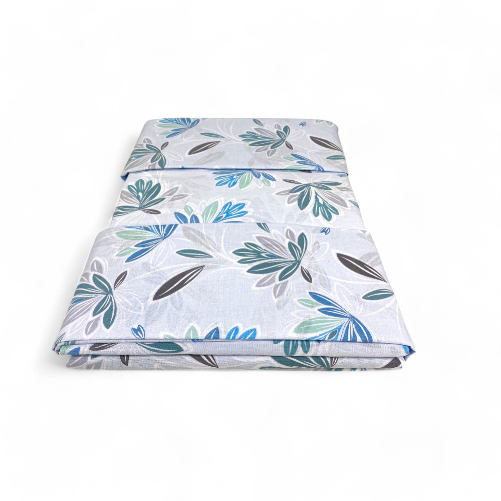 Completo Letto Matrimoniale Puro Cotone MAXI - Design Moderno "Elly" Colore Azzurro