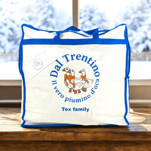 Piumino d’Oca Trentino, Piumone Invernale, 100% Piuma d’Oca Naturale, Imbottitura 360 g/mq, Certificato OEKO-TEX
