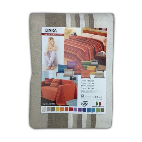 TOWEL COPRITUTTO GRAN FOULARD BEDSPREAD SOFA COVER KIARA BEIGE