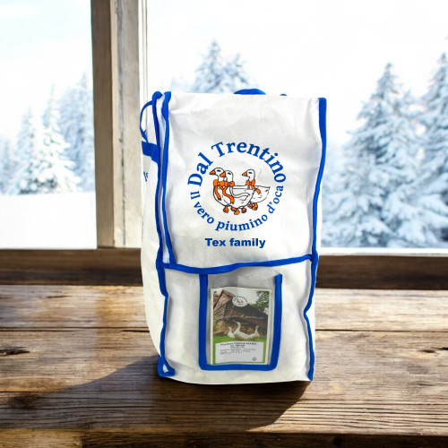 Piumino d’Oca Trentino, Piumone Invernale, 100% Piuma d’Oca Naturale, Imbottitura 360 g/mq, Certificato OEKO-TEX