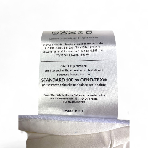 Piumino d’Oca Trentino, Piumone Invernale, 100% Piuma d’Oca Naturale, Imbottitura 360 g/mq, Certificato OEKO-TEX