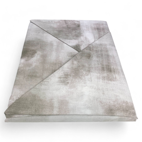 Funda nórdica de algodón beige Sleep Time, Made in Italy, Diseño abstracto, Solapa antideslizante, Lavable a máquina