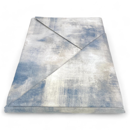 Copripiumino in Cotone Tempo di Dormire Grigio Ghiaccio, Made in Italy, Astratto, Patella Antiscivolo, Lavabile in Lavatrice