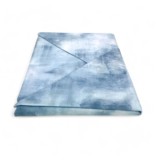 Light Blue Sleeping Time Cotton Duvet Cover, Made in Italy, Abstract Design, Non-slip Flap, Machine Washable
