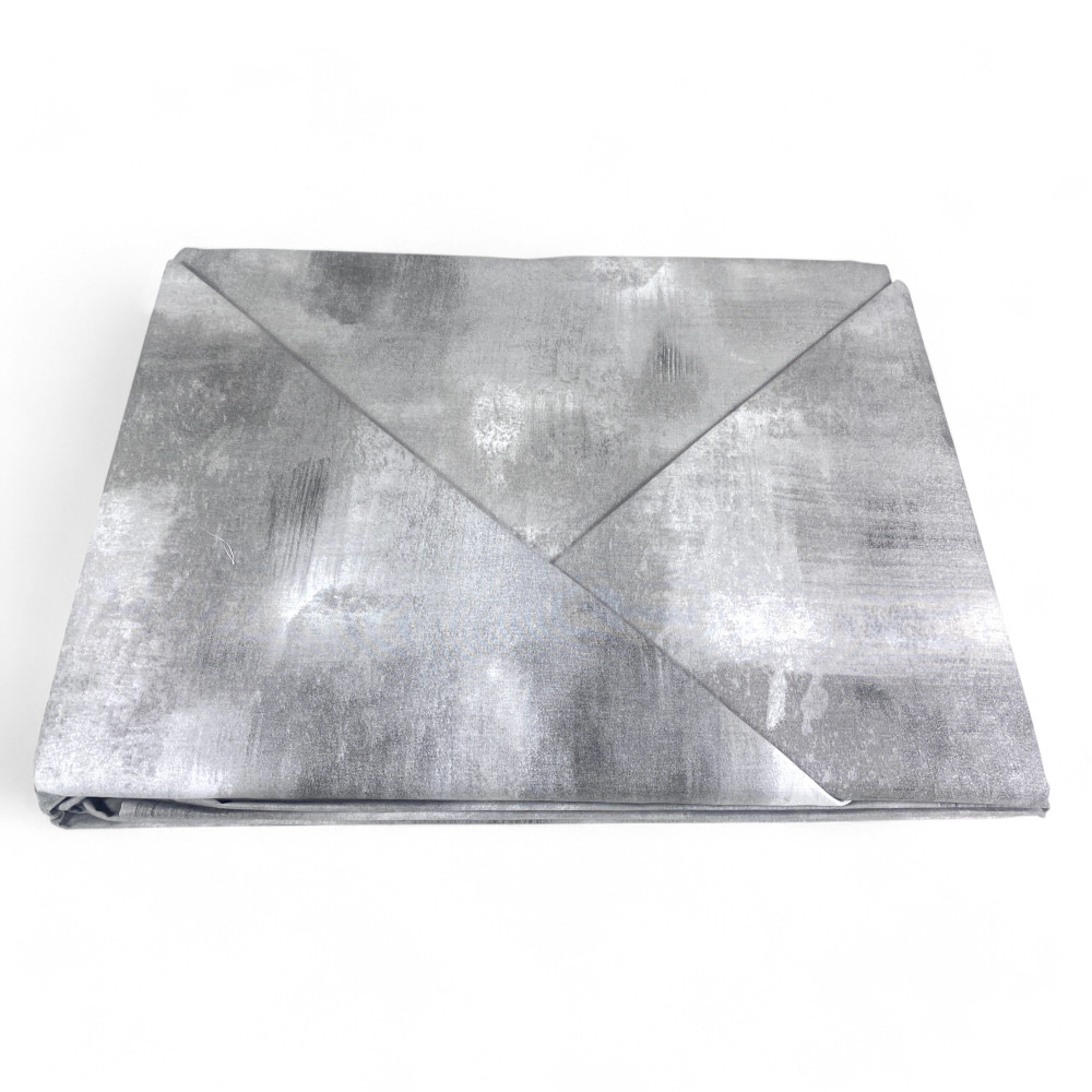 Copripiumino in Cotone Tempo di Dormire Grigio, Made in Italy, Design Astratto, Patella Antiscivolo, Lavabile in Lavatrice