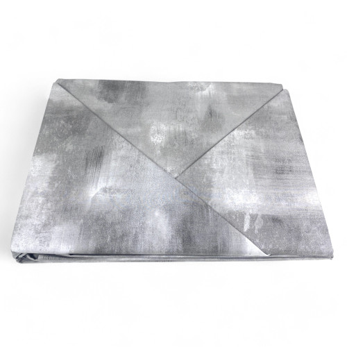 Copripiumino in Cotone Tempo di Dormire Grigio, Made in Italy, Design Astratto, Patella Antiscivolo, Lavabile in Lavatrice