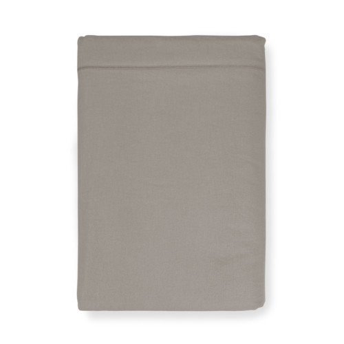 Drap supérieur en flanelle sans coins taupe - pur coton doux | Fabriqué en Italie | Pour matelas maxi et surdimensionnés