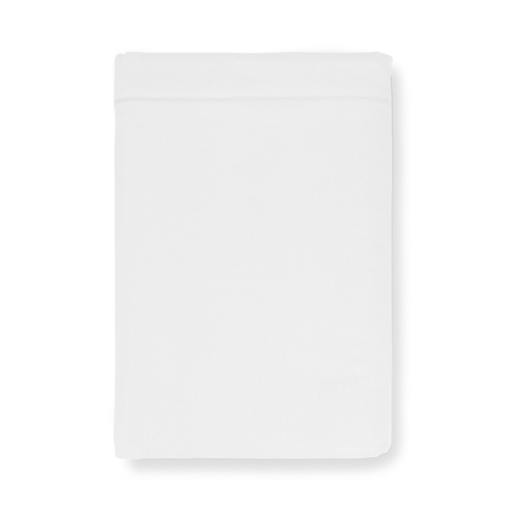 Lenzuolo Sopra in Flanella Senza Angoli Colore Bianco - Puro Cotone Morbido | Made in Italy | Per Materassi Maxi e Fuori Misura